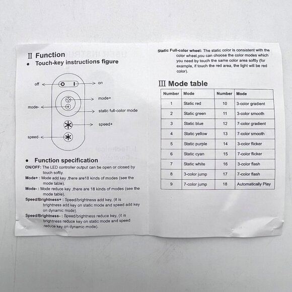 RGB RF LED Controller With Remote 12V-24V System Touch Control Wireless GTH01A - Picture 8 of 16